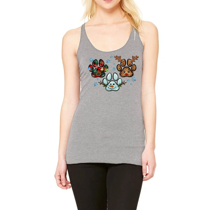 Christmas Paws Racerback Tank 3 Christmas Paws Racerback Tank