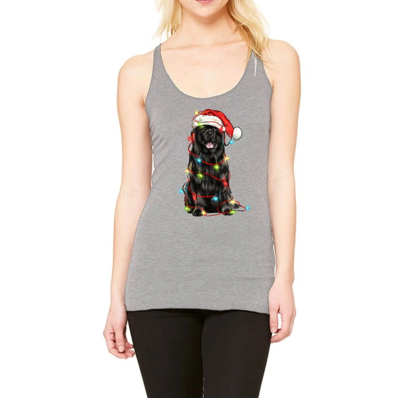 Christmas Newfoundland Dog Racerback Tank 3 Christmas Newfoundland Dog Racerback Tank