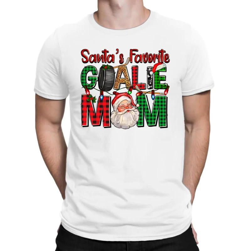 Santa's Favorite Hockey Goalie Mom Christmas T-Shirt 3 Santa's Favorite Hockey Goalie Mom Christmas T-Shirt