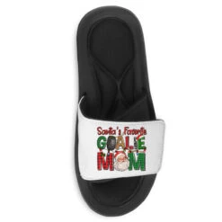 Santa's Favorite Hockey Goalie Mom Christmas Slide Sandal -Noel Outfits Store pmd.2526772294.202.25095470.s3.1 front customized1 f5f5f5 none x75y58 90 800x800 1