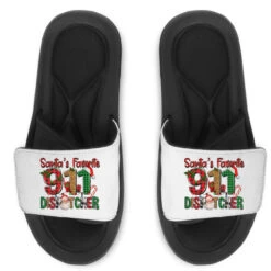 Santa's Favorite 911 Dispatcher For Christmas Slide Sandal
