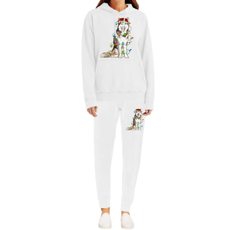 Husky Christmas Lights Hoodie & Jogger Set 4 Husky Christmas Lights Hoodie & Jogger Set - Image 2