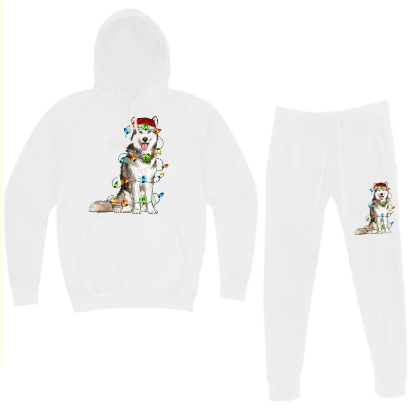 Husky Christmas Lights Hoodie & Jogger Set 5 Husky Christmas Lights Hoodie & Jogger Set - Image 3