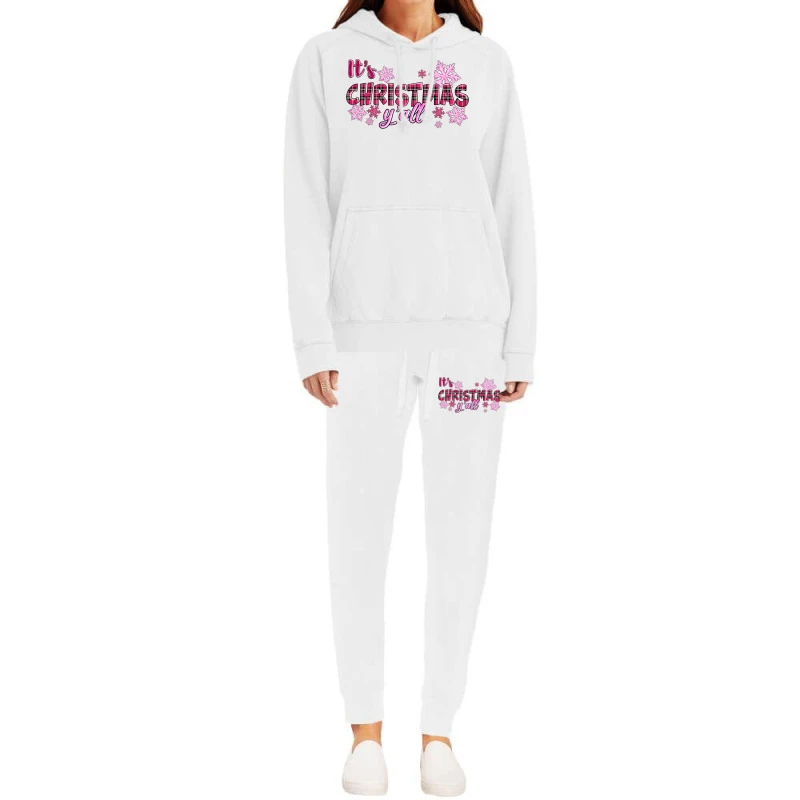 It's Christmas Y'all Season Pink Christmas Hoodie & Jogger Set 4 It's Christmas Y'all Season Pink Christmas Hoodie & Jogger Set - Image 2