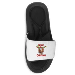 Merry Christmas Longhorn Cow Slide Sandal -Noel Outfits Store pmd.2526787720.202.25097054.s3.1 front customized1 f5f5f5 none x90y65.5 60 800x800 1