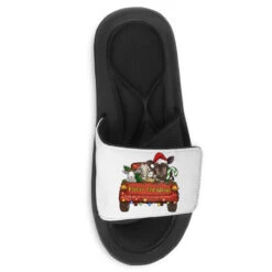 Merry Christmas Truck Farm Animals Slide Sandal -Noel Outfits Store pmd.2526788619.202.25097064.s3.1 front customized1 f5f5f5 none x75y54 90 800x800 1