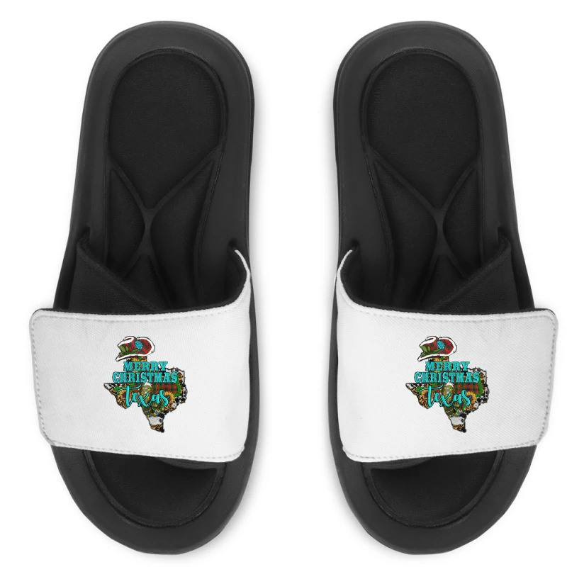 Merry Christmas Texas Map Slide Sandal 3 Merry Christmas Texas Map Slide Sandal