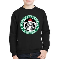 Christmas With Coffee Youth Sweatshirt