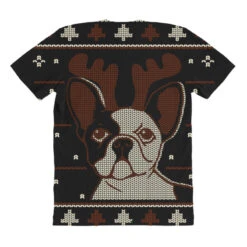 Ugly Christmas French Bulldog Puppy With Reindeer All Over Women's T-shirt -Noel Outfits Store pmd.2527015860.108.25089430.s3.1 front customized1 111111 none x45ym5.5 294 800x800 1