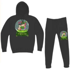 Snow Globe Believe Elf Xmas Funny Christmas Elf Gi Hoodie & Jogger Set -Noel Outfits Store pmd.2527021808.185.25094029.s3.1 front black2 ffffff none x20y00 7138 800x800 1