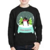 Snow Globe Penguin Christmas Tree Believe Xmas Gif Youth Sweatshirt -Noel Outfits Store pmd.2527022062.52.25094025.s3.1 front black2 ffffff none x1.5y0 166 800x800 1