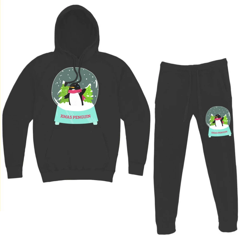 Snow Globe Penguin Christmas Tree Believe Xmas Gif Hoodie & Jogger Set 5 Snow Globe Penguin Christmas Tree Believe Xmas Gif Hoodie & Jogger Set - Image 3
