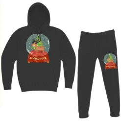 Snow Globe Reindeer Christmas Tree Believe Rudolph Hoodie & Jogger Set -Noel Outfits Store pmd.2527022195.185.25094023.s3.1 front black2 ffffff none x20y00 7138 800x800 1