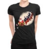 Santa Riding Reindeers Funny Christmas Xmas Matchi Ladies Fitted T-Shirt -Noel Outfits Store pmd.2527027201.36.25095618.s3.1 front black2 ffffff none x0y0 154 800x800 1