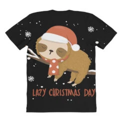 Santa Sloth Christmas Merry Slothmas Snowflake All Over Women's T-shirt -Noel Outfits Store pmd.2527027471.108.25097642.s3.1 front customized1 111111 none x45y41.5 294 800x800 1