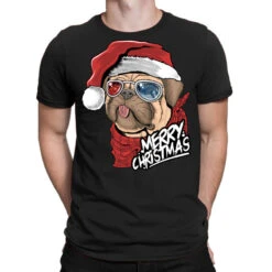Santa Pug Christmas Merry Pugmas Dog Lover Xma T-Shirt