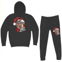 Santa Pug Christmas Merry Pugmas Dog Lover Xma Hoodie & Jogger Set -Noel Outfits Store pmd.2527027868.185.25097646.s3.1 front black2 ffffff none x10y00 7439 800x800 1