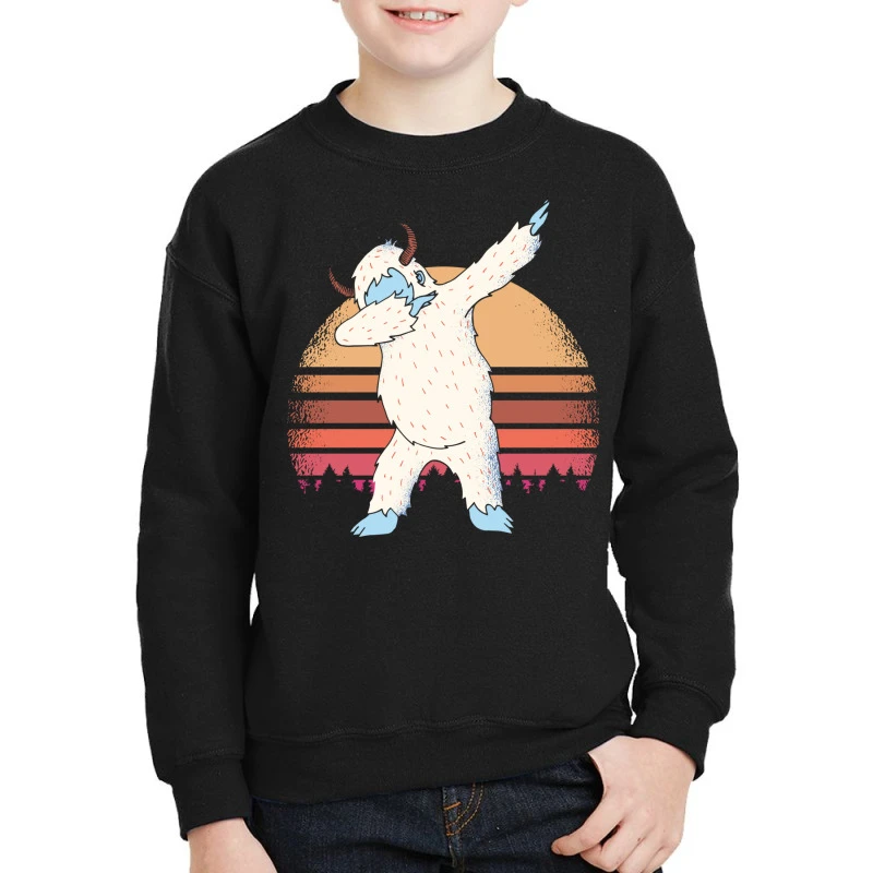 Retro Vintage Dabbing Yeti Snowman Funny Christmas Youth Sweatshirt 3 Retro Vintage Dabbing Yeti Snowman Funny Christmas Youth Sweatshirt
