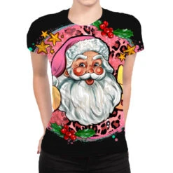Merry Christmas Peace Santa All Over Women's T-shirt