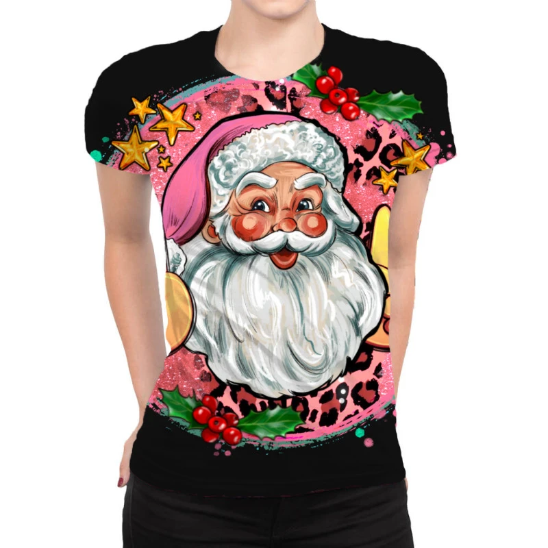 Merry Christmas Peace Santa All Over Women's T-shirt 3 Merry Christmas Peace Santa All Over Women's T-shirt