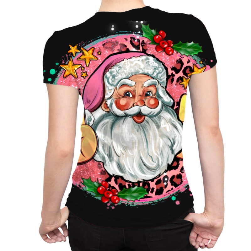 Merry Christmas Peace Santa All Over Women's T-shirt 4 Merry Christmas Peace Santa All Over Women's T-shirt - Image 2