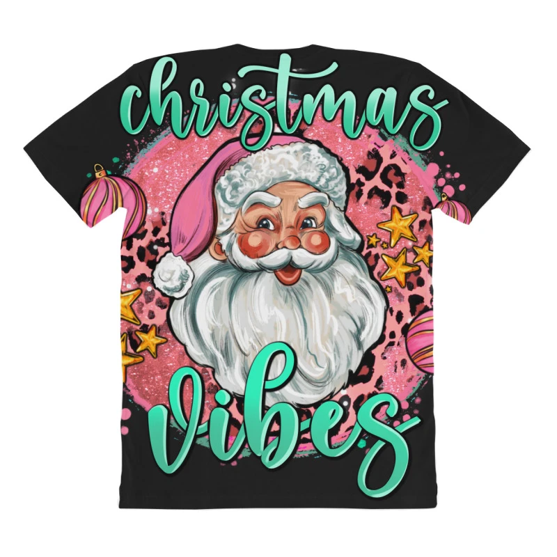 Christmas Vibes Santa All Over Women's T-shirt 6 Christmas Vibes Santa All Over Women's T-shirt - Image 4