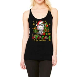 I Want A Hippopotamus For Christmas Racerback Tank