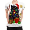 Black Cat Meowy Christmas All Over Women's T-shirt