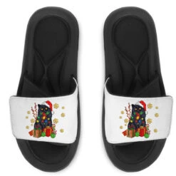 Black Cat Meowy Christmas Slide Sandal