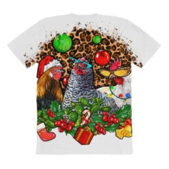 Christmas Party And Chickens All Over Women's T-shirt -Noel Outfits Store pmd.2527041818.108.25097017.s3.1 front customized1 f5f5f5 none x45y24 294 800x800 1