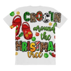 Croc'in Around The Christmas Tree All Over Women's T-shirt -Noel Outfits Store pmd.2527042461.108.25097014.s3.1 front customized1 f5f5f5 none x45y35 294 800x800 1