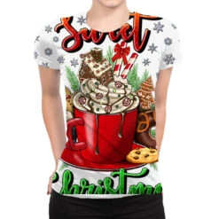 Sweet Christmas All Over Women's T-shirt