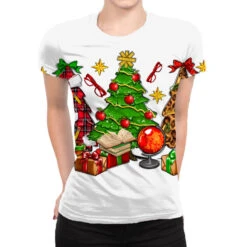 Teacher Christmas Trees All Over Women's T-shirt