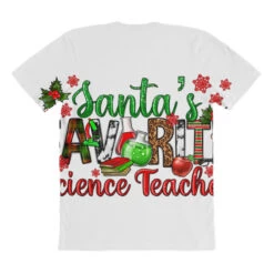 Santa's Favorite Science Teacher Christmas All Over Women's T-shirt -Noel Outfits Store pmd.2527100550.108.25102135.s3.1 front customized1 f5f5f5 none x45y81 294 800x800 1