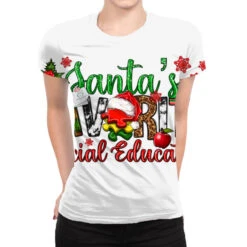 Santa's Favorite Special Education Christmas All Over Women's T-shirt