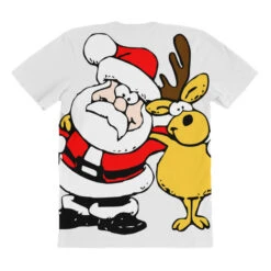 Santa Reindeer Christmas All Over Women's T-shirt -Noel Outfits Store pmd.2527119658.108.25102553.s3.1 front customized1 f5f5f5 none x45y22 294 800x800 1